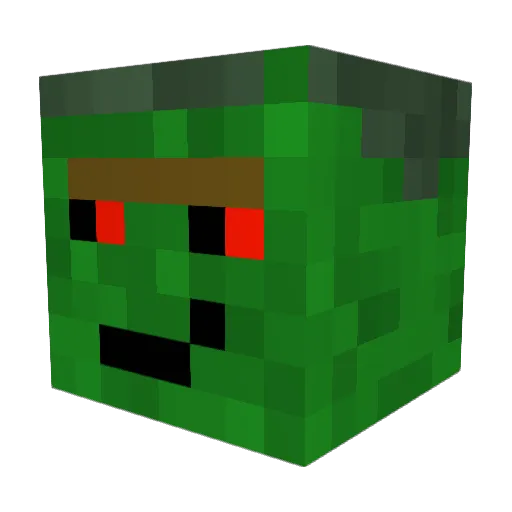 poes1 Minecraft avatar head, 3D render