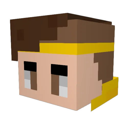 poetechie Minecraft avatar head, 3D render