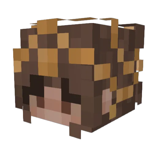 poeticdoe Minecraft avatar head, 3D render