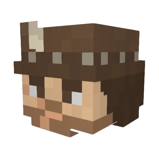 poetsvendetta Minecraft avatar head, 3D render