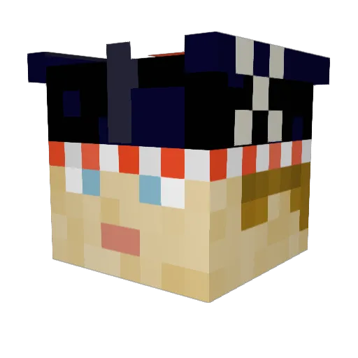 poff145 Minecraft avatar head, 3D render