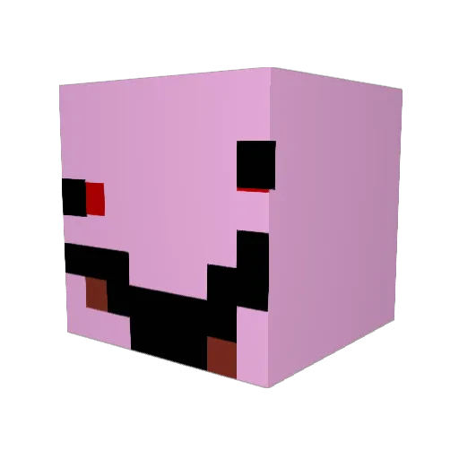 poffini Minecraft avatar head, 3D render