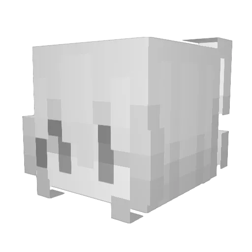 pofiye Minecraft avatar head, 3D render
