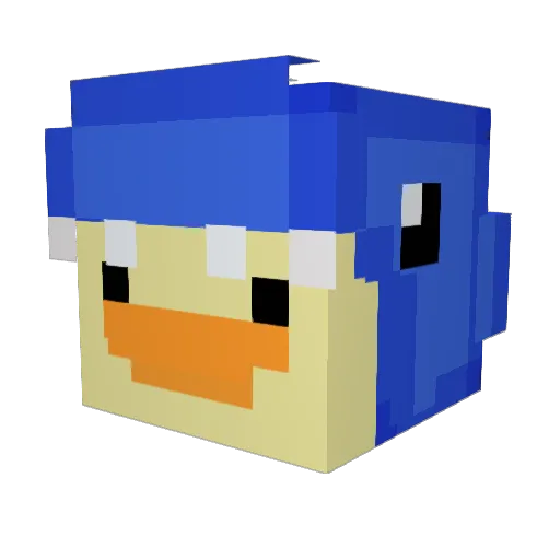 poftut Minecraft avatar head, 3D render