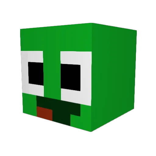 pogchampgabs Minecraft avatar head, 3D render