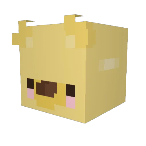poglas_chan Minecraft avatar head, 3D render