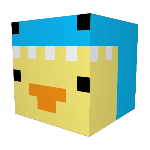 poglord3000 Minecraft avatar head, 3D render