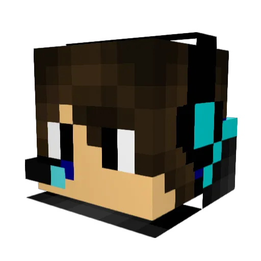 poglul Minecraft avatar head, 3D render