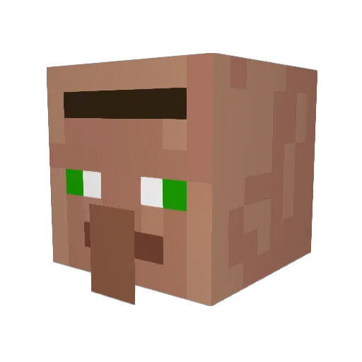 pogofficial Minecraft avatar head, 3D render