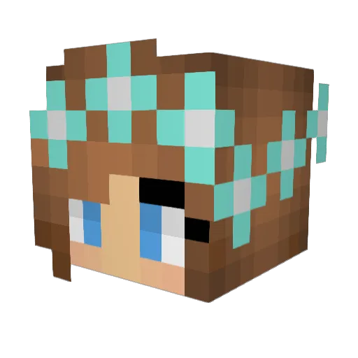 poicoi Minecraft avatar head, 3D render