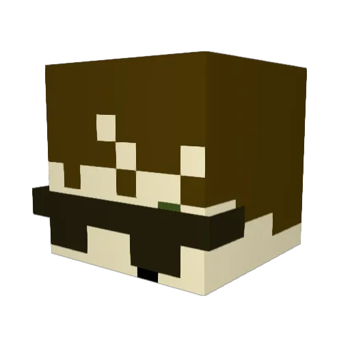 pointlessFreddi Minecraft avatar head, 3D render