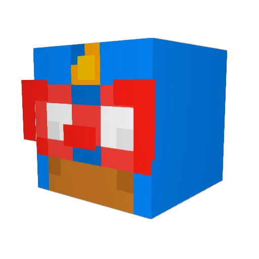 pointnerd Minecraft avatar head, 3D render