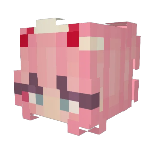 pointybread Minecraft avatar head, 3D render