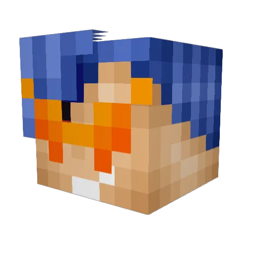 poinyears Minecraft avatar head, 3D render