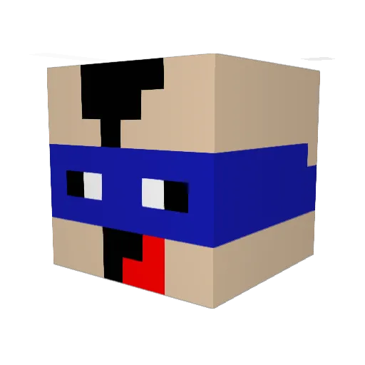 poip73 Minecraft avatar head, 3D render