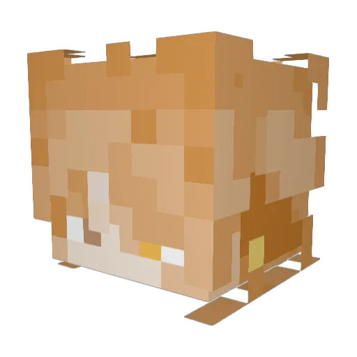 poipom_ Minecraft avatar head, 3D render
