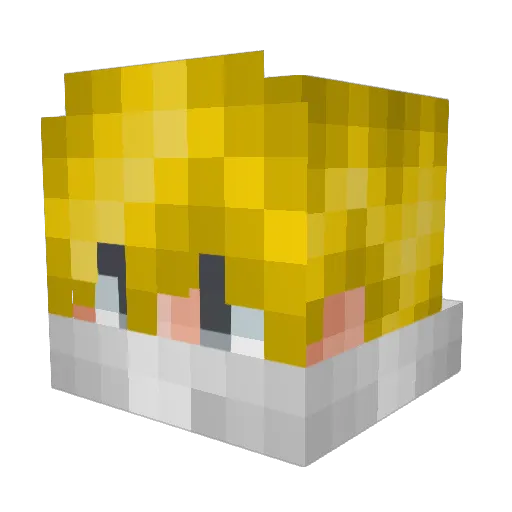 poisondood Minecraft avatar head, 3D render