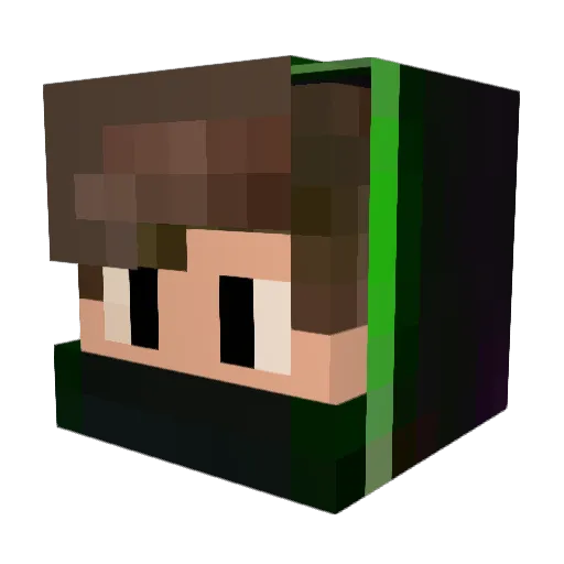 poisoned_ice Minecraft avatar head, 3D render