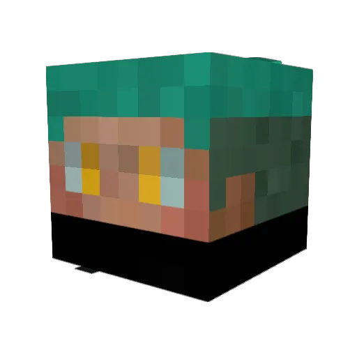 poisonedferns Minecraft avatar head, 3D render