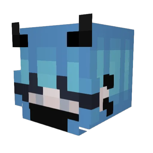 poisu_ Minecraft avatar head, 3D render
