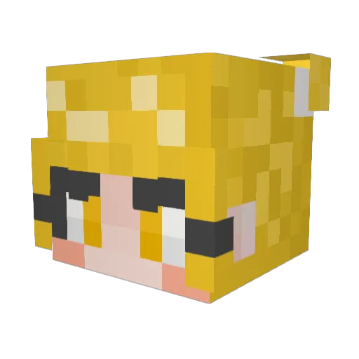 poit_mango Minecraft avatar head, 3D render