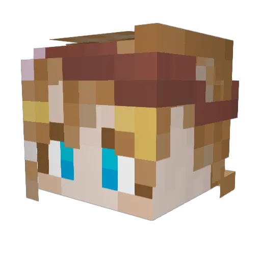 poiyomii Minecraft avatar head, 3D render