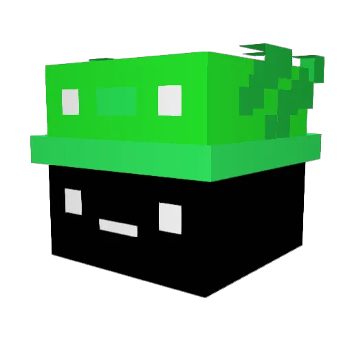 poiz Minecraft avatar head, 3D render