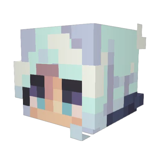 pojfa Minecraft avatar head, 3D render