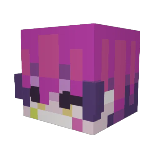 pokEchokE Minecraft avatar head, 3D render