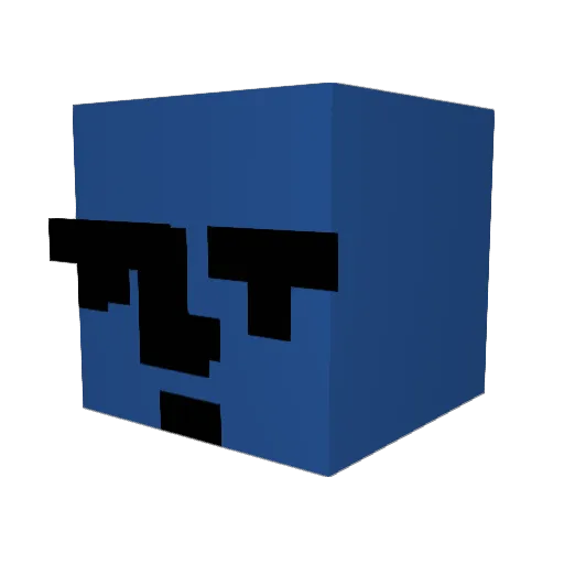 pokakal Minecraft avatar head, 3D render