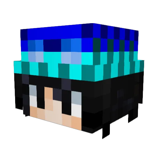 pokeMAX325 Minecraft avatar head, 3D render