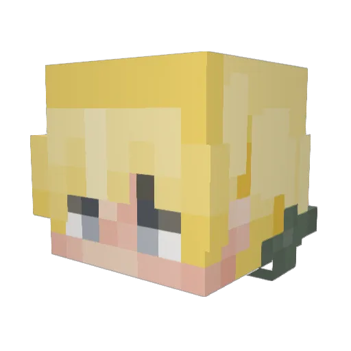 pokechu25 Minecraft avatar head, 3D render