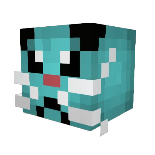 pokelvr Minecraft avatar head, 3D render