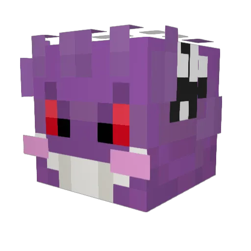 pokemaid Minecraft avatar head, 3D render
