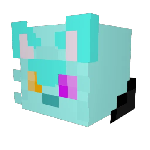 pokemati Minecraft avatar head, 3D render