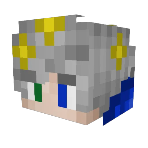 pokemond Minecraft avatar head, 3D render