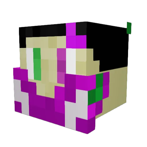 pokemonek214 Minecraft avatar head, 3D render