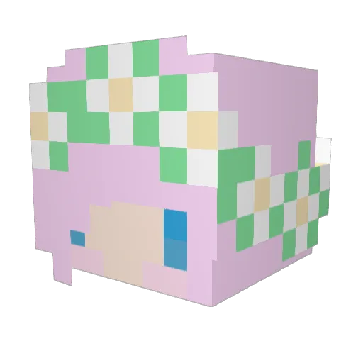 pokemonlover321 Minecraft avatar head, 3D render