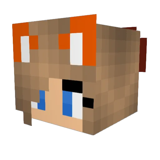 pokemonmewtwo Minecraft avatar head, 3D render