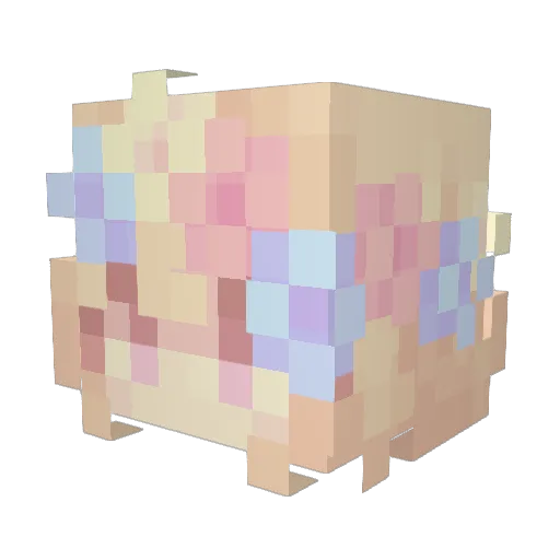 pokemoy Minecraft avatar head, 3D render