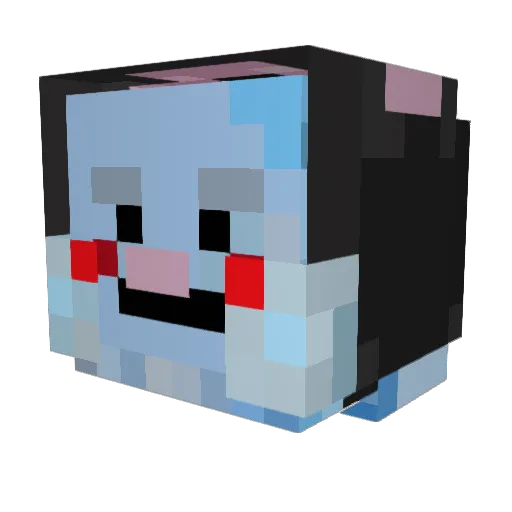 poker118 Minecraft avatar head, 3D render