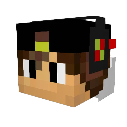 poker1377 Minecraft avatar head, 3D render