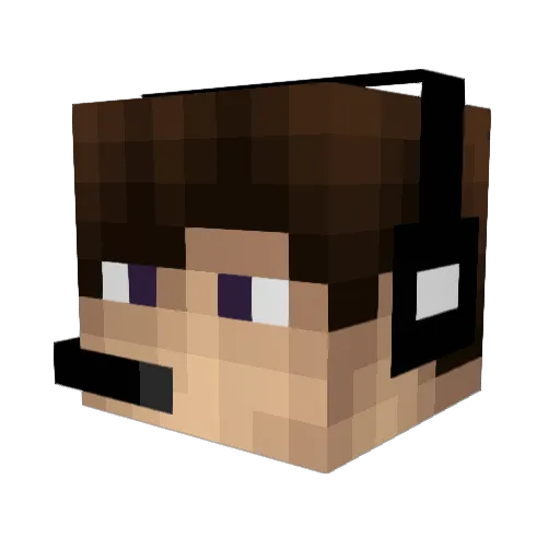 pokerface1999 Minecraft avatar head, 3D render