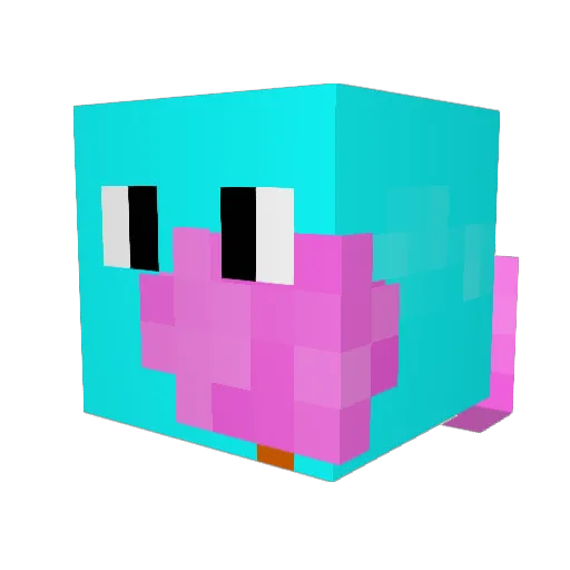 pokiki112s Minecraft avatar head, 3D render