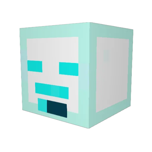 pokilin Minecraft avatar head, 3D render