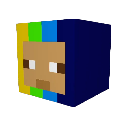 pokingkoy Minecraft avatar head, 3D render