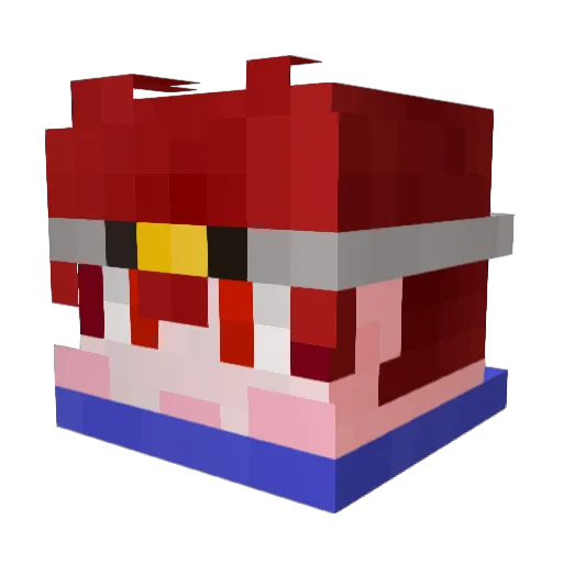 pokkkdd Minecraft avatar head, 3D render