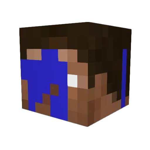 poko2034 Minecraft avatar head, 3D render