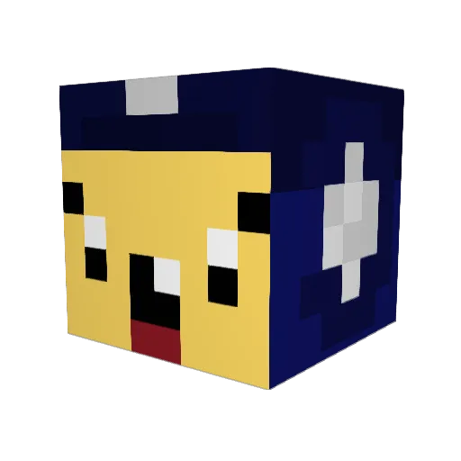 pokotam Minecraft avatar head, 3D render