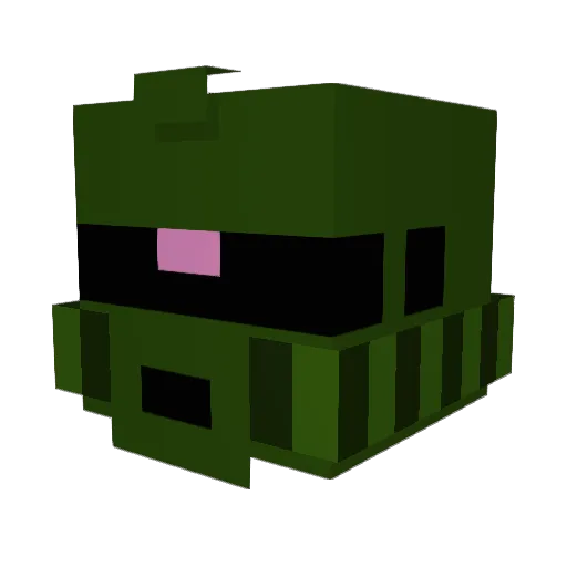 pokotnpoko Minecraft avatar head, 3D render